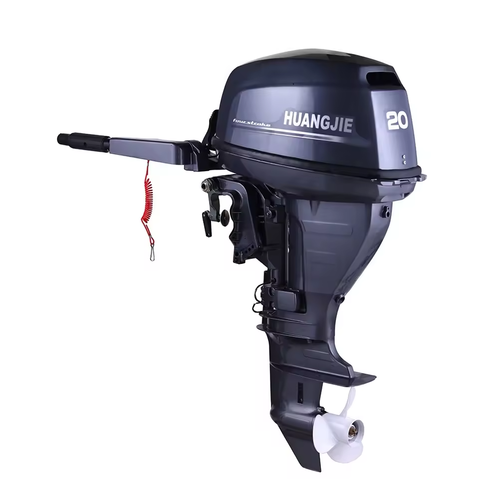 Boat Engine Huangjie 20hp 4 Stroke 14.7kw 5500rpm High Speed Low Noise Outboard Motor 4 Stroke for Speed Boat